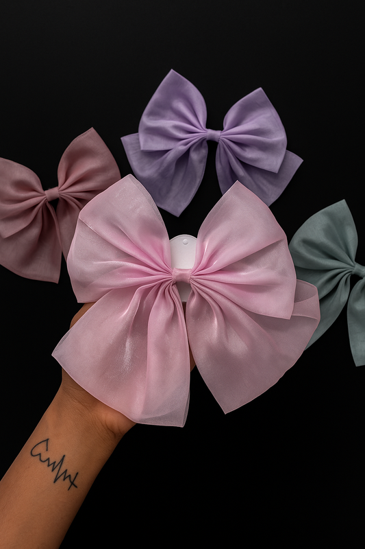 Big size bow organza (single)
