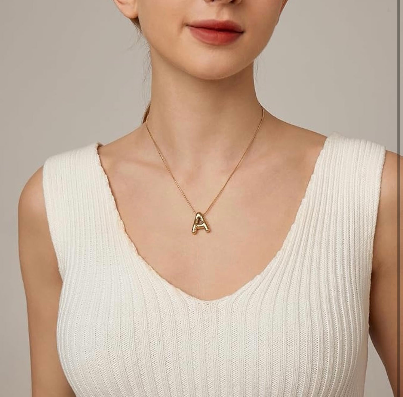 Anti tarnish letter nacklace