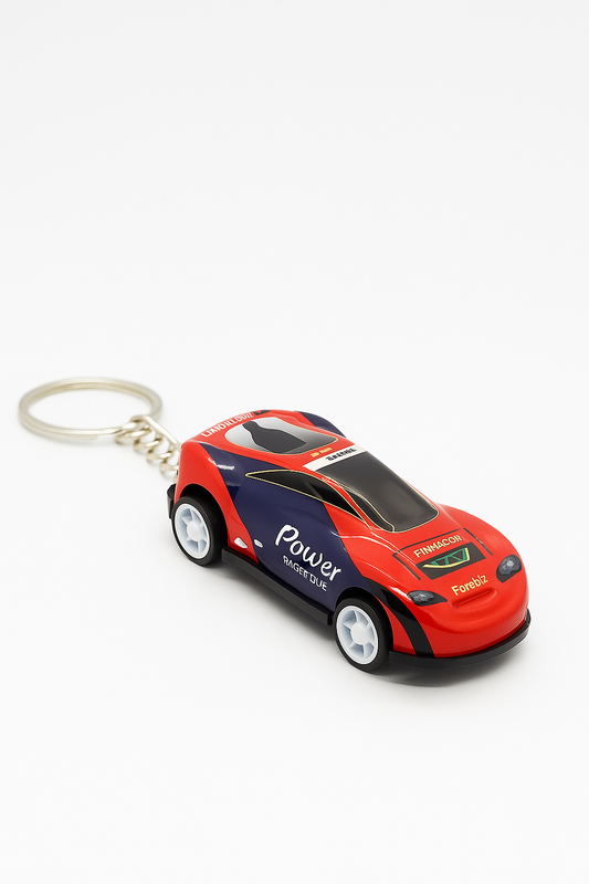 Moving car keychain
