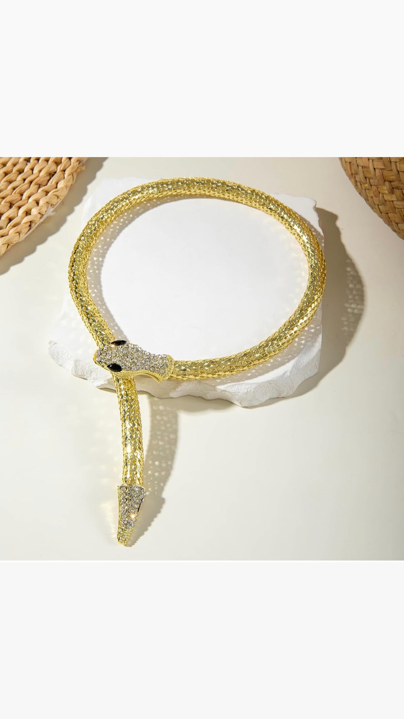 Anti tarnish Snake nackless