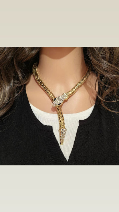 Anti tarnish Snake nackless